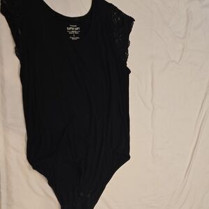 Torrid Black Lace Sleeve Bodysuit